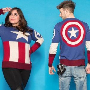 Marvel Captain America Uniform Sweater NEW Sz M